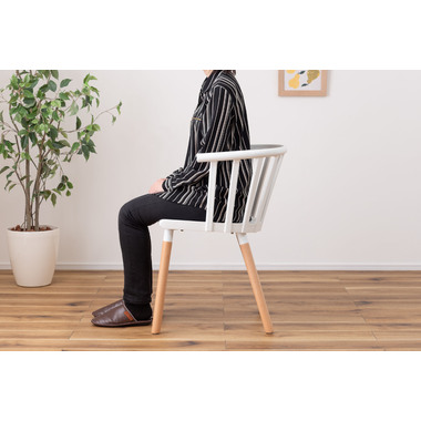 東谷　チェア　CL-483WH　W54.5×D54.5×H75×SH46　6kg　組立 東谷 チェア ホワイト W54.5×D54.5×H75×SH46 CL-483WH 異素材 木