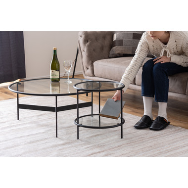 ガラステーブル　サイドテーブル　エンドテーブル　HIT-243　インダストリアル 楽天市場】ガラステーブル HIT-243 センターテーブル サイド