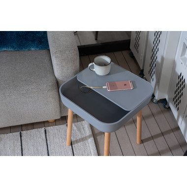 東谷 サイドテーブル グレー PT-980GY まとめ得 東谷 サイドテーブル グレー PT-980GY x [2個] ⁄l